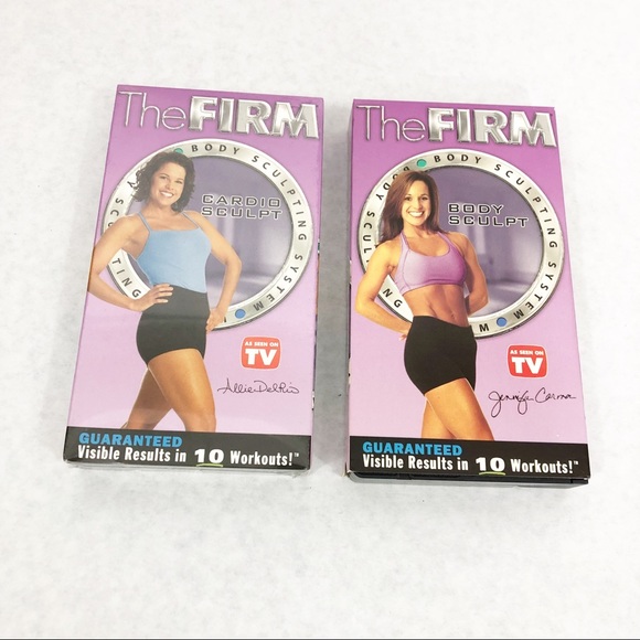 The Firm Cardio and Body Sculpt Set of 2 VHS Exercise Workout Tapes - Picture 1 of 2